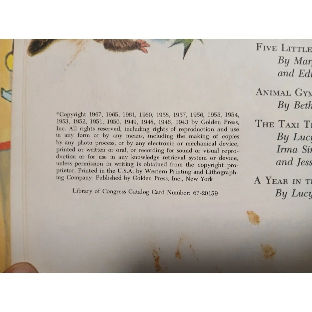 1967 Golden Book Tibor Gergely's Great Big Book of Bedtime Stories-Peggy Parish